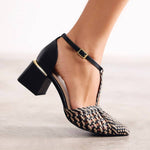 Gioseppo - Women's Boyne Braided Leather Heeled Shoes