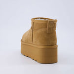 Cushionaire - Women’s Hippy Cozy Platform Ankle Boots