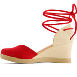 Andrea - Women's Wedge Ankle And Calf Strap Espadrilles