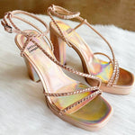 Jeffrey Campbell - Women's Aperitivo Metallic Platform Heeled Sandal