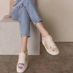Oasis Society - Women's Tammi Floral Applique Sneakers