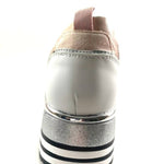 Exe - Women's Lace Up Low Wedge Platform Fashion Sneaker