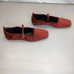 Farm Rio - Women's Adjustable Straps Buckle Square Toe Mary Jane Flats