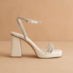 Oasis Society - Women's Suva Rhinestone And Reptile Print Strappy Heels