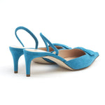 Rupert Sanderson - Women's Aminta Blue Suede Slingback Sandal