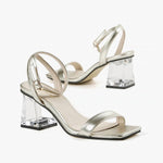 All Black - Women's Crystal Lady Heels
