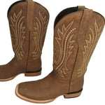 J.B. Dillon - Women's Wide Square Toe Pull-on Cowboy Boots