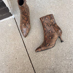 Mia Shoes - Women's Ediva Snake Pointed Toe Boot