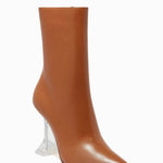 Amina Muaddi - Women's Giorgia Croc Leather Mid-calf Boots