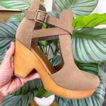 Ccocci - Women's Nubuck Clog With Heel