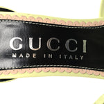 Gucci - Womens Charlotte Nappa Gg Ankle Strap High Heeled Sandals