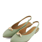 Andrea - Women's Pointed Toe Slingback Ballet Flats