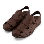 Andrea - Men's Velcro Closure Leather Sandal