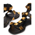 Valentino - Women's Roman Stud Flat Calfskin Sandal