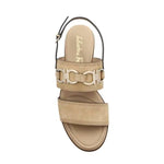 Salvatore Ferragamo - Women's Gancini Plaque Suede Sandals