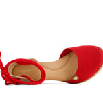 Andrea - Women's Wedge Ankle And Calf Strap Espadrilles