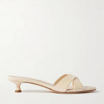 Aeyde - Women's Stina Patent Leather Kitten Heel Sandals