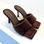 Alohas - Women's Puffy Velvet Block Heel