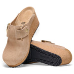 Birkenstock - Women's Fanny Ring-buckle Suede Leather Clogs