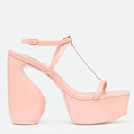 Cult Gaia - Women's Platform Heel T-straps Sandals
