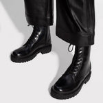 Salvatore Ferragamo - Women's Leather Combat Boots