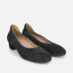 Piesanto - Women's Dressy Low Block Suede Heels