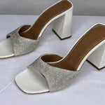 Staud - Women's Sloane Beaded High Block Heeled Sandals