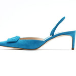 Rupert Sanderson - Women's Aminta Blue Suede Slingback Sandal