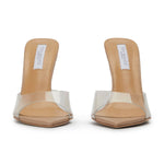 Tony Bianco - Women's Marcel Vinylite Slip On Open Toe Mules Heels