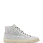 P448 - Women's Skate Lace Up Embellished Zip High Top Sneakers