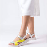 Seven Wonders - Women's Open Toe Low Wedge Sandal