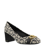 Salvatore Ferragamo - Women's Monochrome Canvas Garda Gancini Pumps