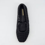 Cushionaire - Women's Weavy Squared Toe Woven Ballet Flats