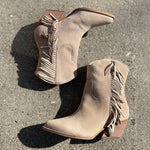 Steve Madden - Women's Suede Wolfer-f Fringe Western Bootie