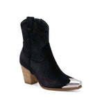 Beast Fashion - Women's Dakota Velvet Western Booties