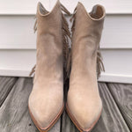 Steve Madden - Women's Suede Wolfer-f Fringe Western Bootie
