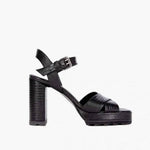 The Kooples - Women's Lizard Effect Leather Heeled Sandals