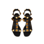 Valentino - Women's Roman Stud Flat Calfskin Sandal