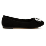 Rag Company - Women's Prajik Rhinestone Buckle Detail Ballerinas