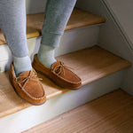 Minnetonka - Men's Pile Lined Hard Sole Moccasin Shoes