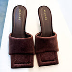 Alohas - Women's Puffy Velvet Block Heel