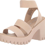 Madden Girl - Women's Lug Sole Ankle Strap Slip On Heeled Sandal