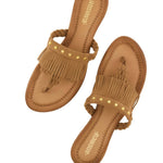 Andrea - Women's Braided Strap And Fringe Sandal