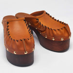 Marni - Women's Sabo Ruched Leather Studded Platform Clog
