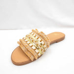 Camel Threads - Women's Joy Fringe And Bead Slide