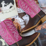 Justin - Women's Buffalo Vamp Buffalo Top Cowgirl Boot - Medium