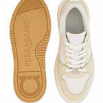 Salvatore Ferragamo - Men's Leather Sneakers With Stitched Details