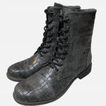 Very Volatile - Women's Animal Print Combat Boot