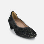Piesanto - Women's Dressy Low Block Suede Heels