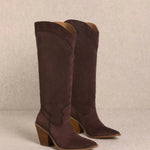 Miracle Miles - Women's Classy Suede Western Boots